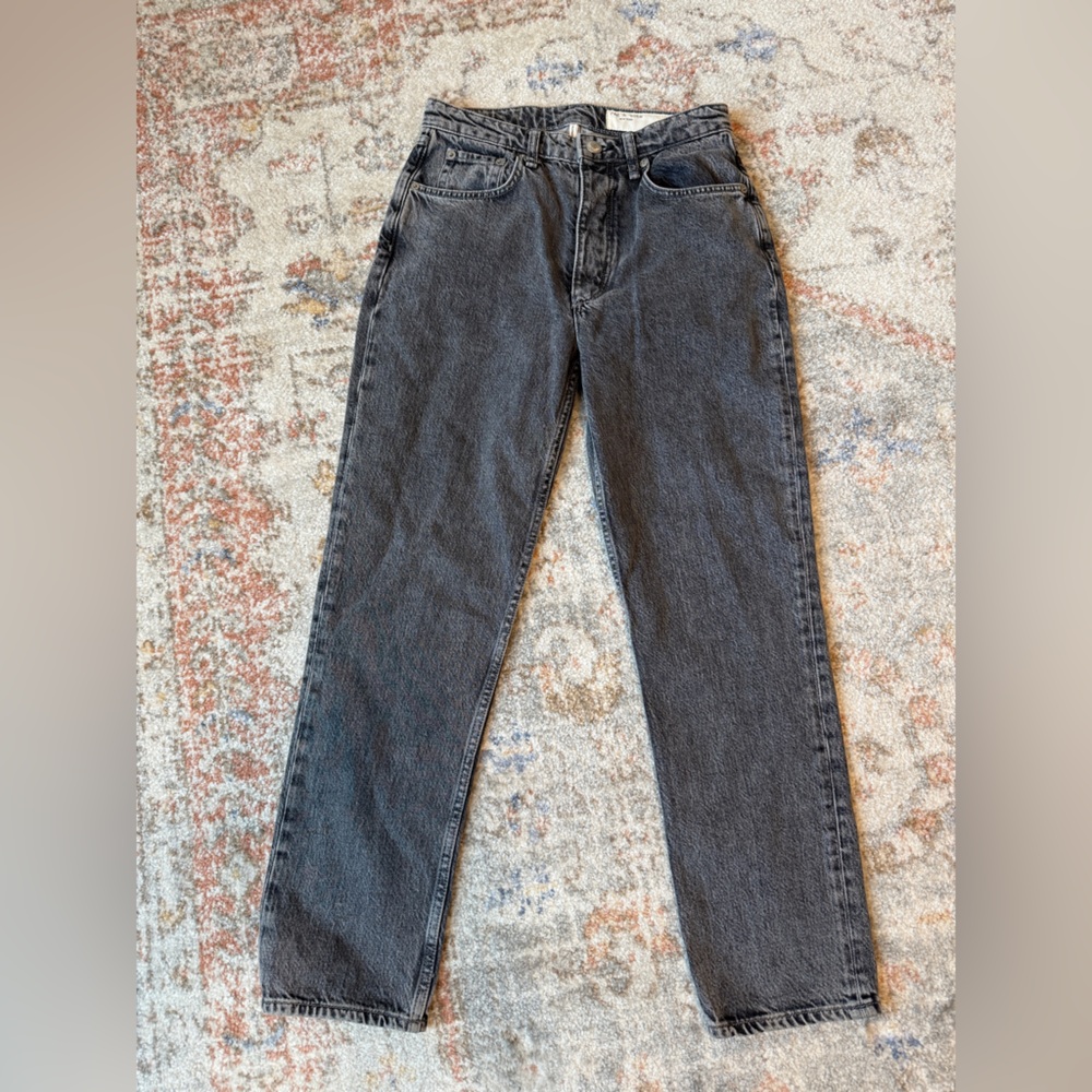 Rag&Bone Nina straight high rise  gray Black Jeans sz 27 nwt